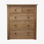 Torino 2+3 Chest of Drawers in Solid Oak