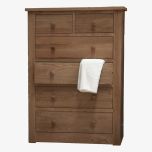 Torino 2+4 Chest of Drawers in Solid Oak