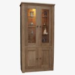 Torino 4 Door Library Unit in Solid Oak