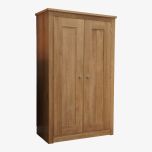Torino Double Wardrobe in Solid Oak