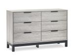 Julian Bowen Bali 6 Drawer Wide Chest in Grey Oak