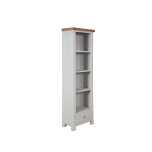 Boston French Grey Living Slim Contemporary Grey Bookcase