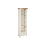 Boston Ivory Living Slim Ivory Bookcase
