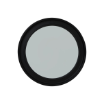 Black Wood Round Framed Large Mirror