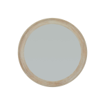 Washed Wood Round Framed Large Mirror