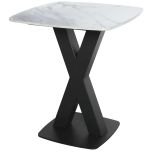 Corby Lamp Table In White Stone