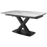 Corby Large Extending Dining Table In White Stone