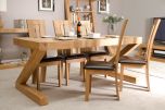 Large Z Dining Table in Solid Oak
