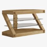 Z Corner TV Unit in Solid Oak