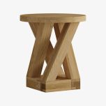 Z Round 4 Leg Lamp Table in Solid Oak