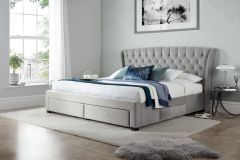 Newton Grey Velvet 4 Drawer Storage Bed in Double or King Size