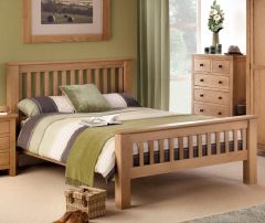 Julian Bowen Amsterdam High Foot End Bed in Solid Oak