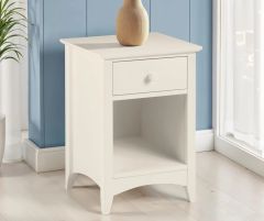 Julian Bowen Cameo 1 Drawer Bedside in Stone White