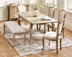 Julian Bowen Camille Rectangular Extending Dining Table in Limed Oak