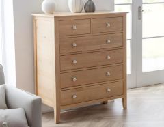 Julian Bowen Cotswold 4+2 Chest of Drawers in Oak