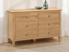 Julian Bowen Cotswold 6 Drawer Wide Chest in Oak
