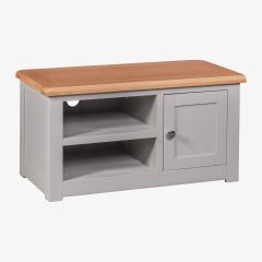 Diamond 1 Door TV Cabinet in Solid Oak