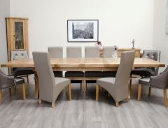 Deluxe Solid Oak Super Cross Leg Extending Table