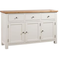 Dorset Ivory 3 Drawer 3 Door Sideboard