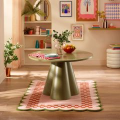 Julian Bowen Fable Round Dining Table in Green