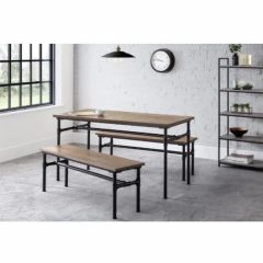 Julian Bowen Carnegie Dining Table with Optional Benches