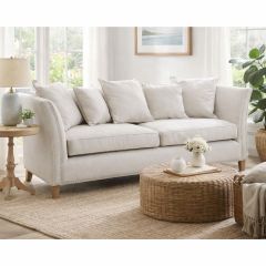 Jakari 3 Seater Grey Fabric Sofa