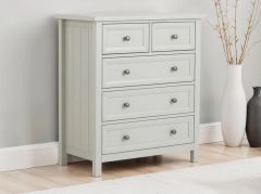 Julian Bowen Maine 3+2 Drawer Chest - Dove Grey