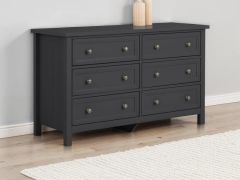 Julian Bowen Maine 6 Drawer Wide Chest in Anthracite