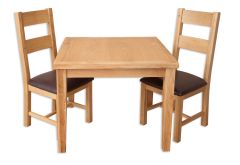 Boston Natural Oak Living Small Square Dining Table