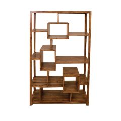Agra Geometric Bookcase in Rosewood