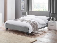 Julian Bowen Rialto Linen Bed in Light Grey