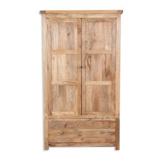 Rajasthan 2 Door Wardrobe in Natural Wood