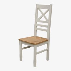 Homestyle Painted Deluxe Cross Back Dining Chair in Solid Oak