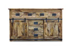 Jaipur Large Sideboard in Distressed Natural Wood