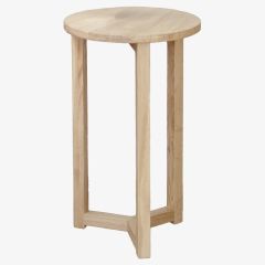 Opus Occasional Round Lamp Table in Solid Oak