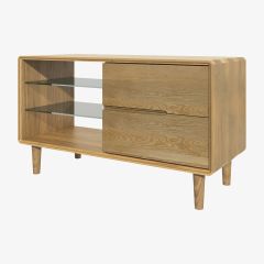 Scandic Small TV Unit in Solid Oak