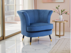 Monroe Velvet Curved Accent Chair - Choose Your Colour