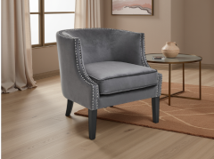 Ayla Velvet Studded Chair - Choose Your Colour