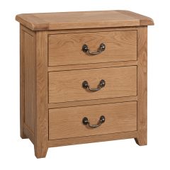 Somerset Oak 3 Drawer Chest in Solid Oak