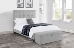 Julian Bowen Sorrento High Headboard Bed in Light Grey