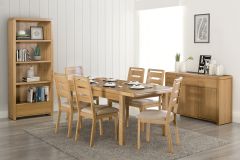 Julian Bowen Curve Extendable Dining Table in Solid Oak