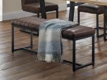 Julian Bowen Brooklyn Upholstered Bench in Brown
