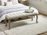 Julian Bowen Camille Oatmeal Linen Upholstered Bench