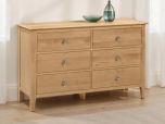 Julian Bowen Cotswold 6 Drawer Wide Chest in Oak