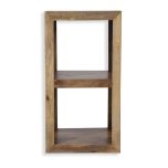 Varanasi 2 High Square Display Unit in Natural Wood