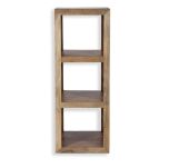 Varanasi 3 High Square Display Unit in Natural Wood