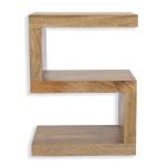 Varanasi S Shaped Display Stand in Natural Wood