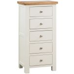Dorset Ivory 5 Drawer Tallboy