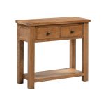 Harrogate 2 Drawer Console Table in Rustic Oak