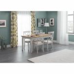 Julian Bowen Davenport Oak & Elephant Grey Dining Table